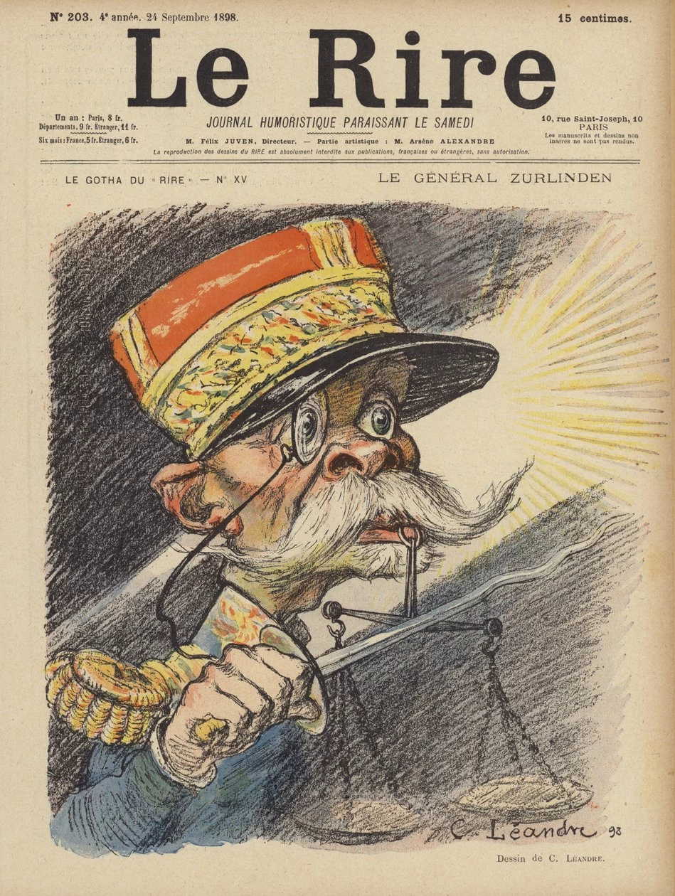 Charles Léandre - Caricature d'Émile Zurlinden